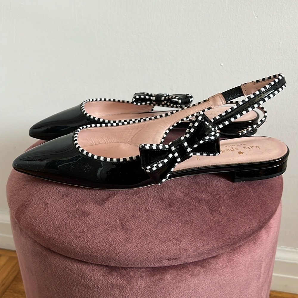 Kate Spade New York Patent Leather Slingback Flats - 9